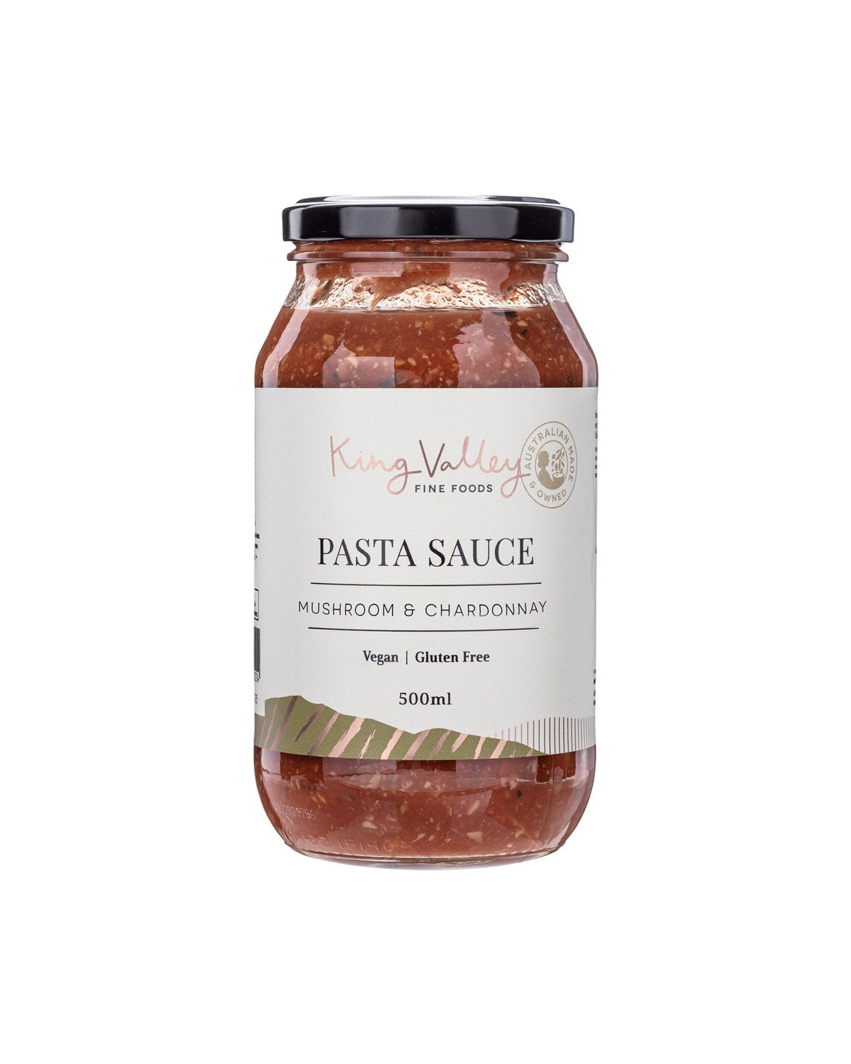 King Valley Pasta Sauce - mushroom Chardonnay Sauce 500ml
