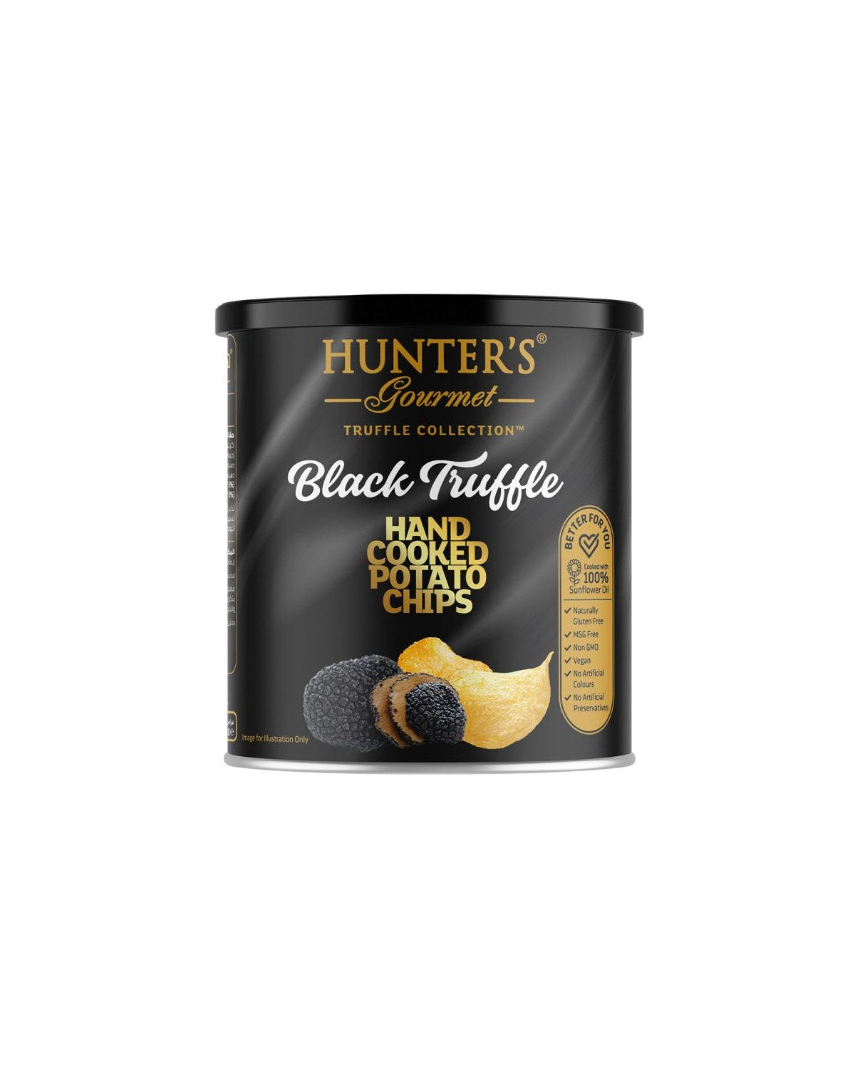 Hunter's - Potato Chips Black truffle Canister 40g