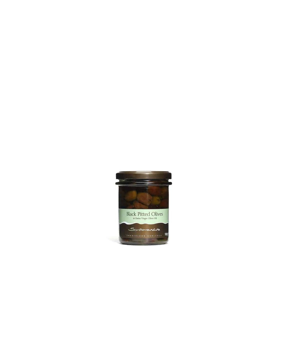 Sommariva - Black Pitted Olives in Extra Virgin Olive Oil 180g
