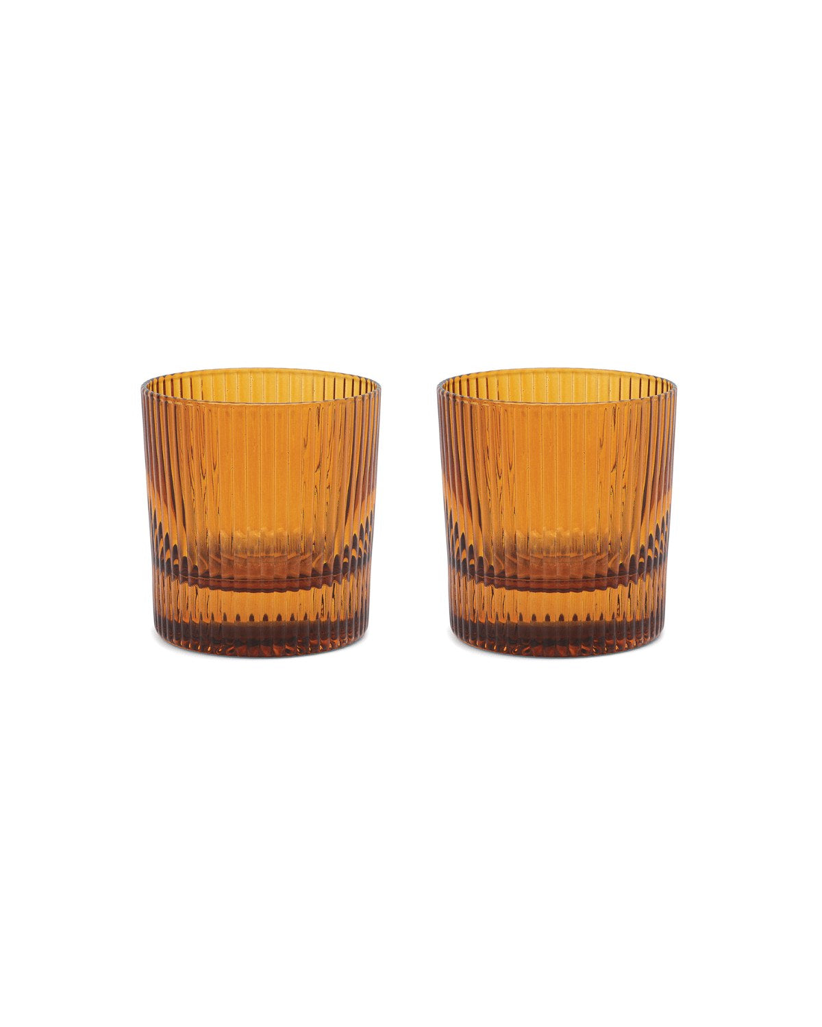 The Scout Lowball Glass - Set of 2 Amber